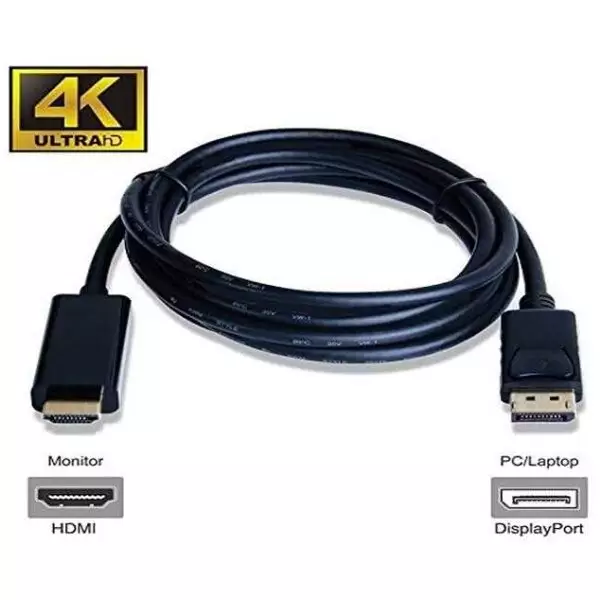 1.8 Meter Passive DisplayPort to HDMI Cable 4K / Ultra HD / 1080p 2