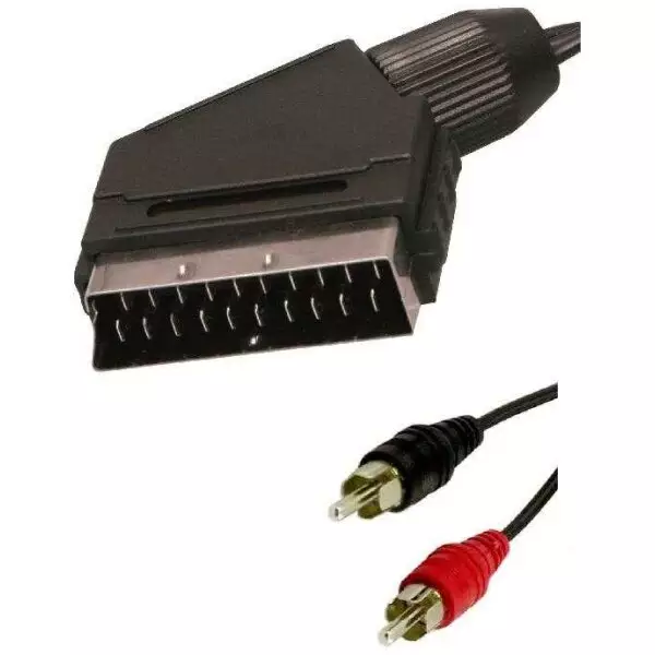 1.8 Meter Male SCART to RCA Audio Cable 2