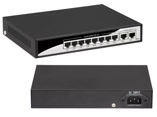 10 Port Power over Ethernet Gigabit POE Network Switch for IP Cameras / POE Access Points 3