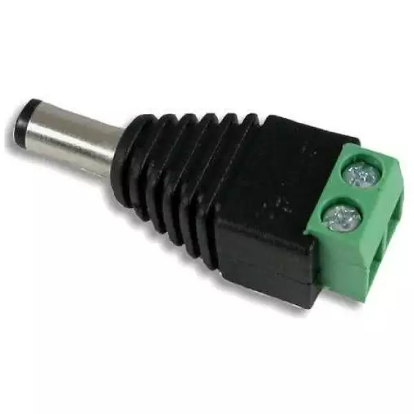 12 Volt Male 2.1mm DC Connector with Screw-in Terminal for CCTV Camera Power Supply 2
