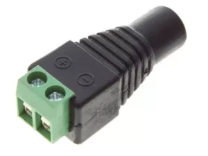 12 Volt Female 2.1mm DC Connector with Screw-in Terminal CCTV Camera Power Adapter