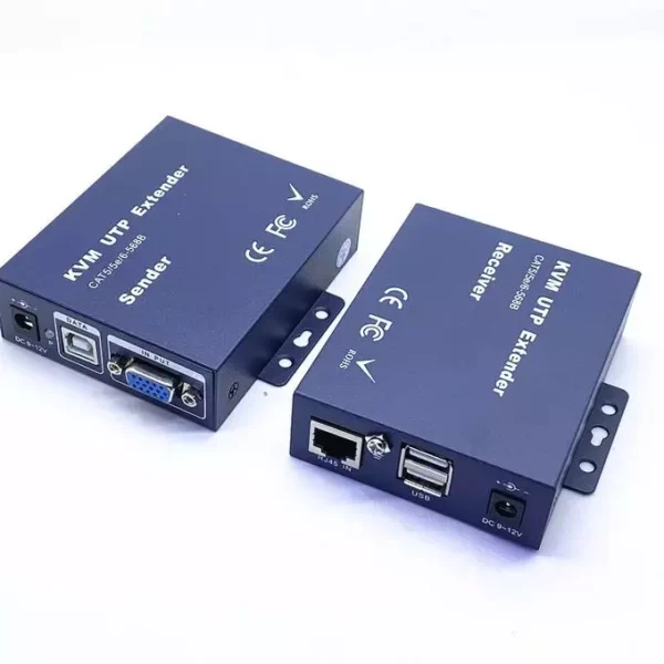 200 Meter USB & VGA KVM Video Extender over CAT5e / CAT6 – VGA / Keyboard / Mouse 4