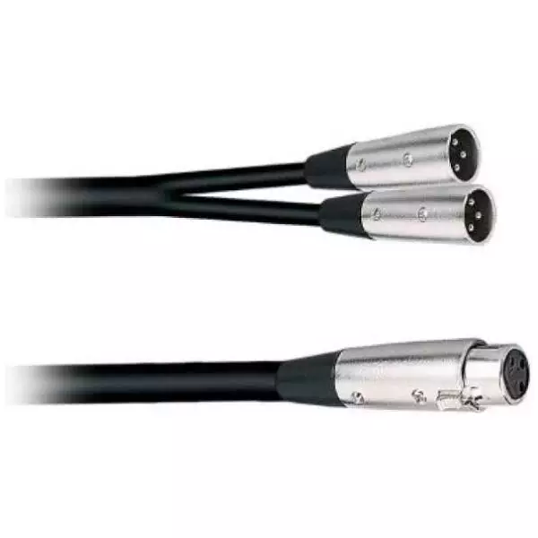 2 Meter XLR Female to 2x XLR Male Cable – XLR Y Splitter Cable 2