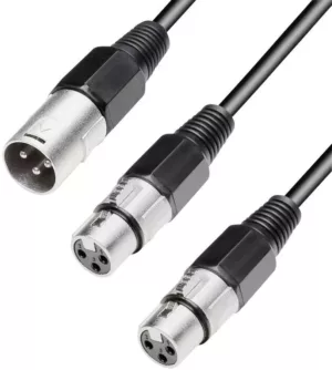 Male XLR to 2x XLR Female Cable – XLR Y Splitter Cable 3