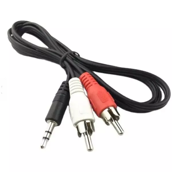 5 Meter Male 3.5mm Jack to 2 x RCA Male Cable – PC Sound card cable 2