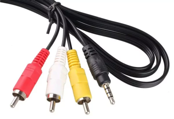 1.2 Meter Male 3.5mm to 3 RCA AV Cable | TRRS Jack | 4 Pole Jack 3