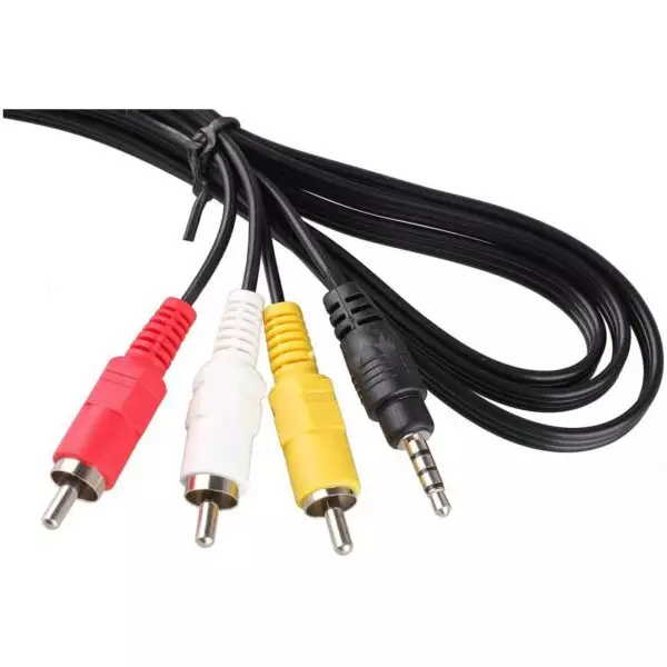 1.2 Meter Male 3.5mm to 3 RCA AV Cable | TRRS Jack | 4 Pole Jack 2