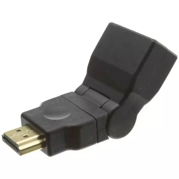 HDMI Swivel / Rotatable Type adapter (allows 180 Degrees rotation) - Male to Female (Gold Plated Connectors)