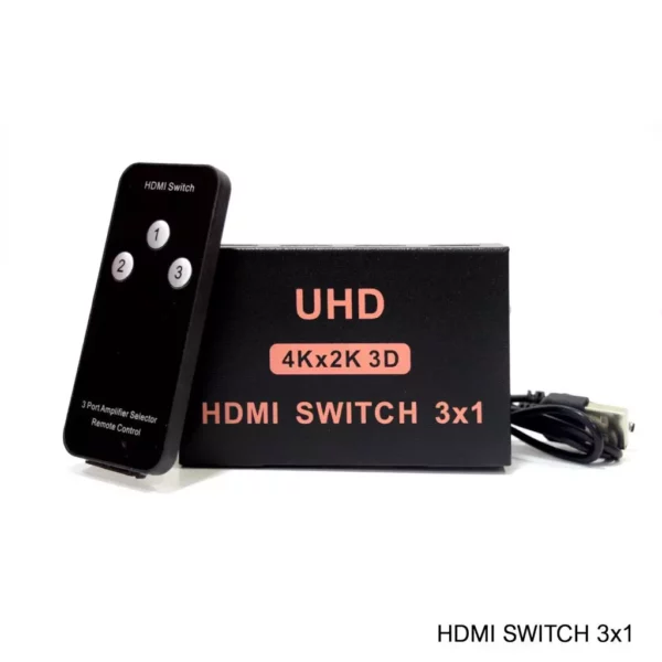 3×1 HDMI Switch & IR Remote | 1080p 3