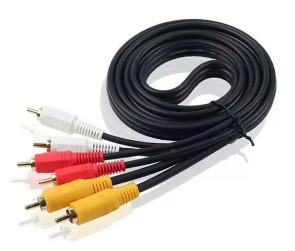 5 Meter 3 RCA Male to 3 RCA Male AV Cable (Stereo / Composite Video Connections) 3