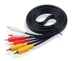 3 Meter 3 RCA Male to 3 RCA Male AV Cable (Stereo / Composite Video Connections)