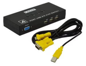 4-Port USB VGA KVM Switch INCLUDING 4 x USB / VGA KVM Cables