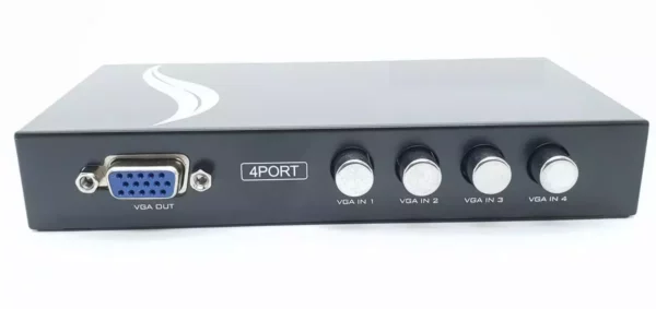 4-Way (4×1) VGA Switch (4 inputs, 1 output to connect one display to multiple PC’s / Laptop’s) 3