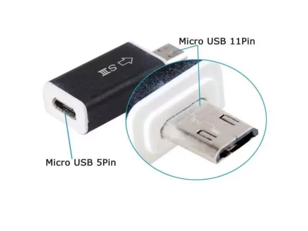 5pin Female Micro USB to 11pin Male Micro USB adapter 3