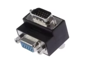 90 Degree VGA Male to Female Right Angle Port Saver Adapter