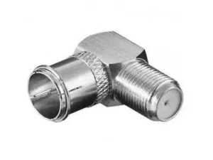 90 Degree F Type Male to Female Push-in Adapter