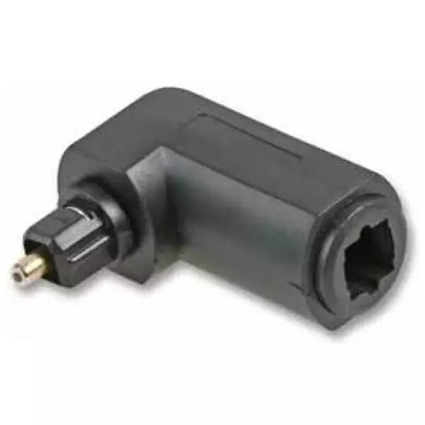 90 Degree Optical Toslink Female to Optical Toslink Male Adapter