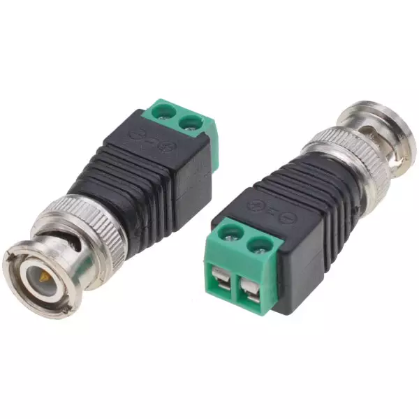 Screw-in BNC Male Connector (Security Camera Signal Wire Connector via CAT6 Cable) 2