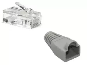 CAT5e / CAT6 Unshielded RJ45 Network Cable Connector + Boot for 23-26AWG Cable