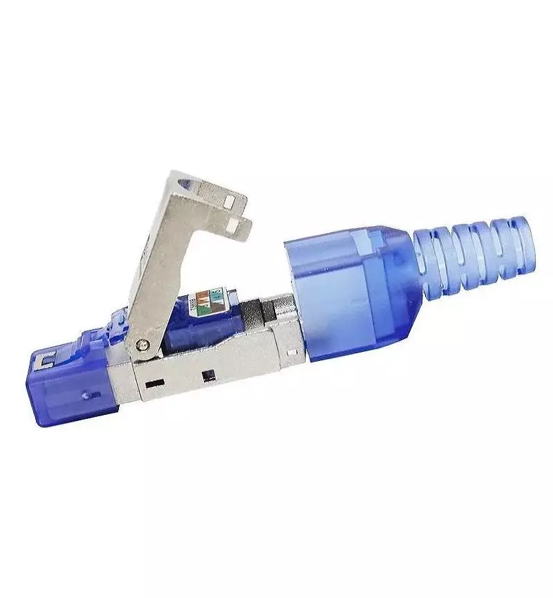 CAT 7 RJ45 Network Cable Connector - Tool Free Shielded 22-26AWG Modular  RJ45 Connector