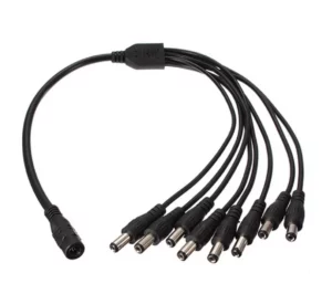 1×8 DC CCTV Power Splitter Cable 1 x Female to 8 x Male DC Connectors