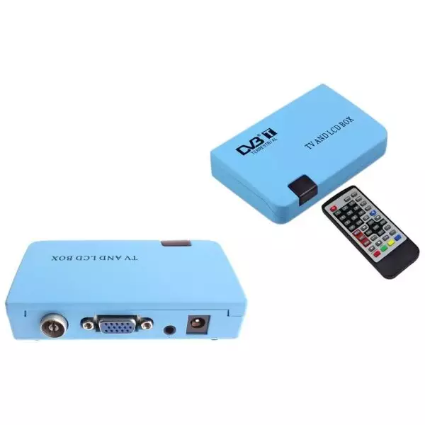 External TV Tuner / Converter - Convert Digital RF (DVB-T) to VGA or DVB-T RF to AV Video (Settop Box - STB to VGA) incl UHF/VHF Scanner