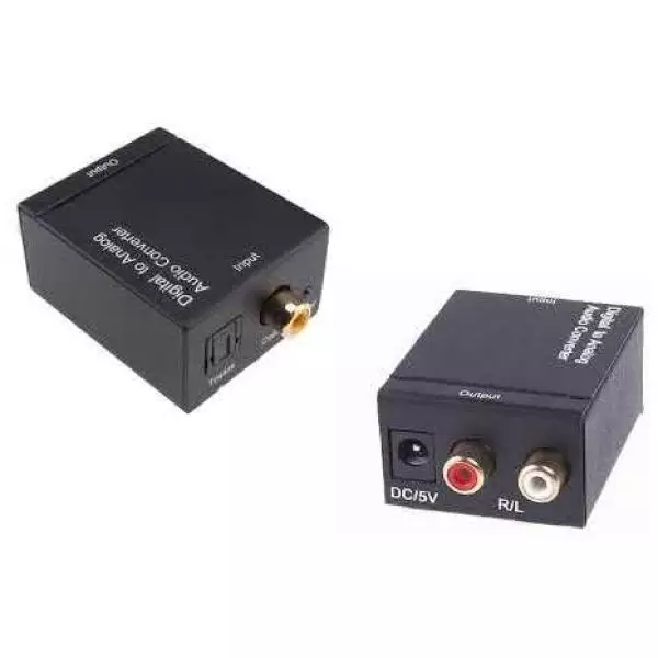 Digital Audio / Coaxial or Optical Toslink (Dolby or Surround) to Analogue Stereo RCA Audio Converter