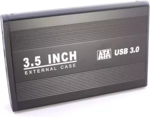 External USB 3 Hard Drive Enclosure for 2.5″ or 3.5″ SATA Hard Drive or SSD