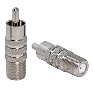 Female F Type Connector to RCA Male Adapter