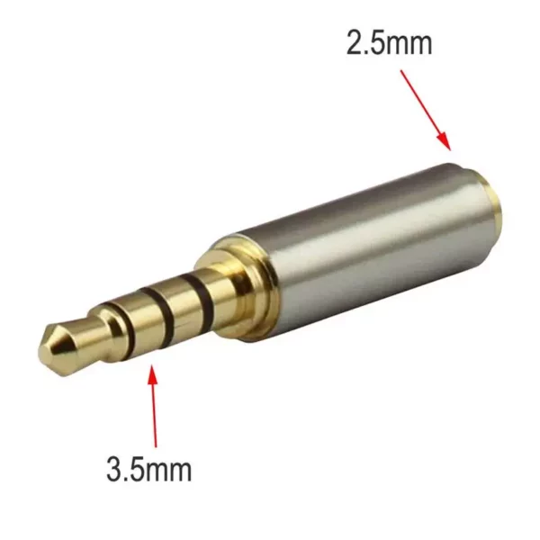 Male 3.5 mm to 2.5 mm Female Adapter 3