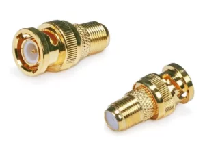 Female F-Type Connector to BNC Male Adaptor - Gold Plated