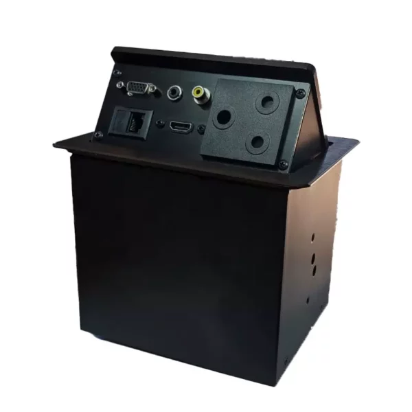 Gas Popup Panel / Popup Desk with 3pin Electrical Plug and HDMI, VGA, Audio, Composite & RJ45 Networking 3