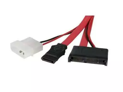 50cm Male Slimline SATA & Power to SATA Data Cable & Molex Female Power Adapter Cable 3