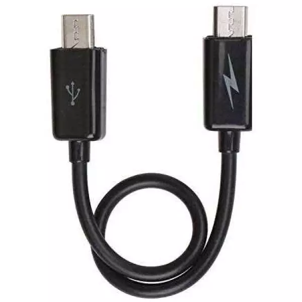 20cm Micro-USB to Micro-USB Emergency Charging Cable - Charge your phone from another phone, adaptable to USB Type_C Smartphones Hauwei / Samsung / Xiomi / LG / Sony etc