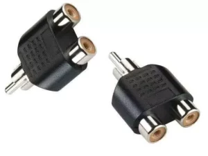 RCA Audio / Video Splitter Adapter – Y Splitter – RCA Male to 2 RCA Female