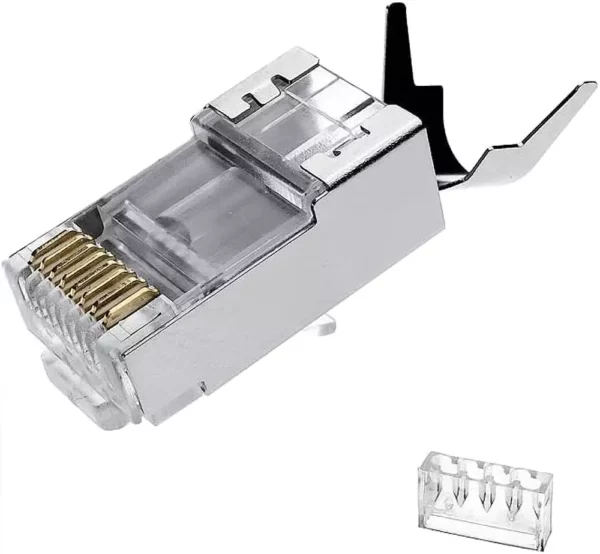 CAT7 RJ45 Shielded Connector + Insert 22-24AWG Cable up to 0.62mm Conductor 3