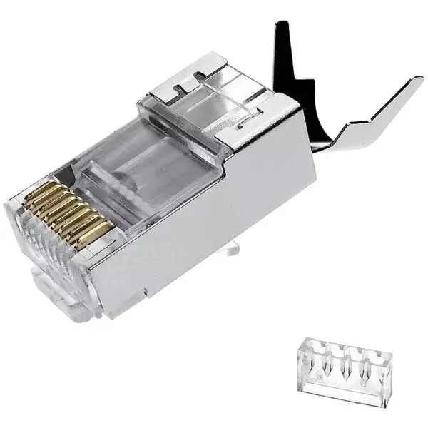CAT7 RJ45 Shielded Connector + Insert 22-24AWG Cable up to 0.62mm Conductor 2