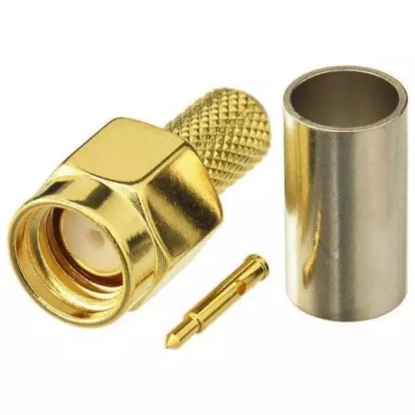 Crimp-on SMA Male Connector (Used with LMR195 Cable for Wifi Antenna Extension cable) 3