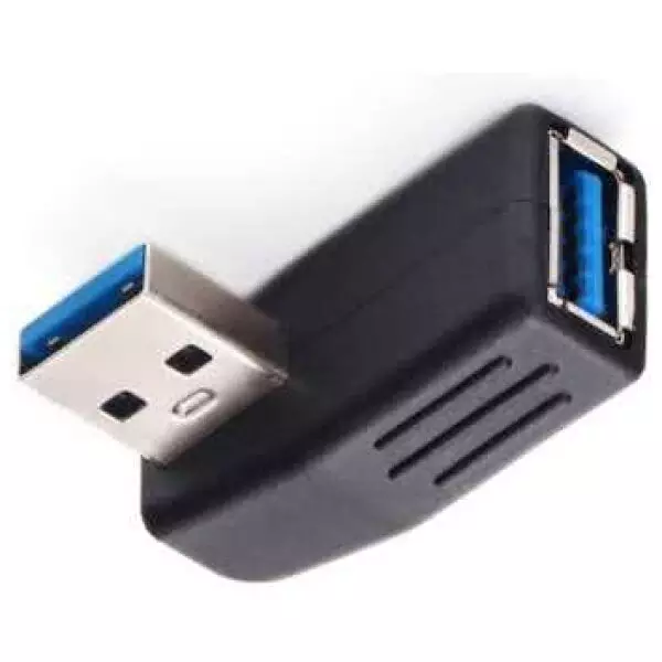 Right Angled USB 3.0 90 Degree Male to Female Adapter for any USB 3.0 Laptop / PC
