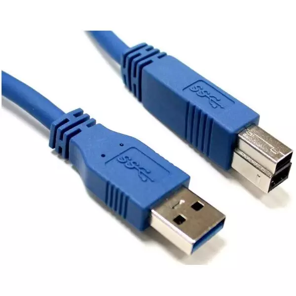 3 Meter USB 3.0 Type A to B Superspeed (Male Standard USB to Sqaure Type USB Male) - High Speed Printer Cable, High Speed USB 3.0 Harddrive