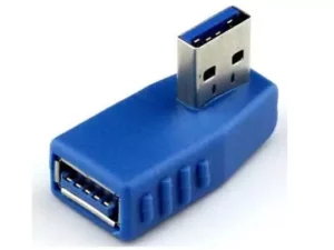 90 Degrees Left Angled USB 3 Male to Female Adapter for any USB 3.0 Laptop / PC