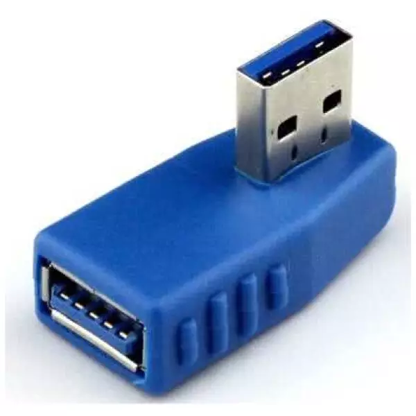 Left Angled USB 3.0 90 Degree Male to Female Adapter for any USB 3.0 Laptop / PC