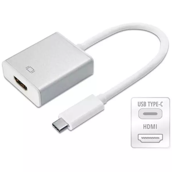 USB 3.1 Male Type_C to HDMI Female adapter for Samsung/Hauwei to HDTV/HDMI Displays - Thunderbolt 3 Compatible for Macbook/Lenovo/Dell - 4K (3840 x 2160) UltraHD resolutions