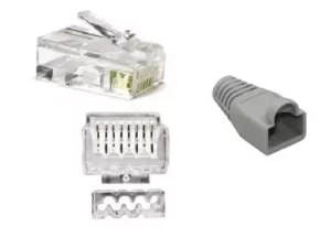 CAT6 / CAT7 RJ45 Unshielded Connector + Insert for 23-24AWG Cable