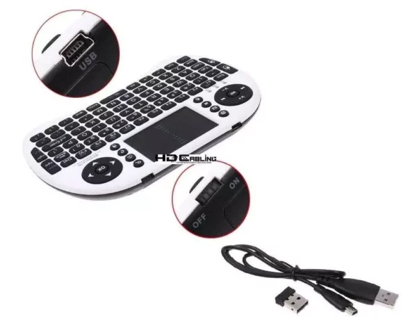 Wireless Touchpad Mouse & Keyboard – Lithium rechargeable battery 3