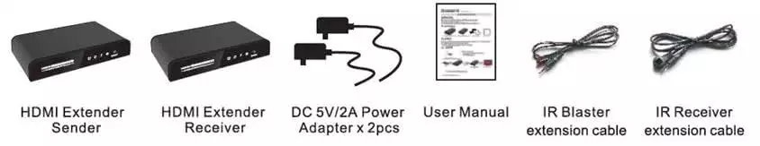 HDBitT HDMI over Fiber Optic Cable Extender / Balun up to 40km