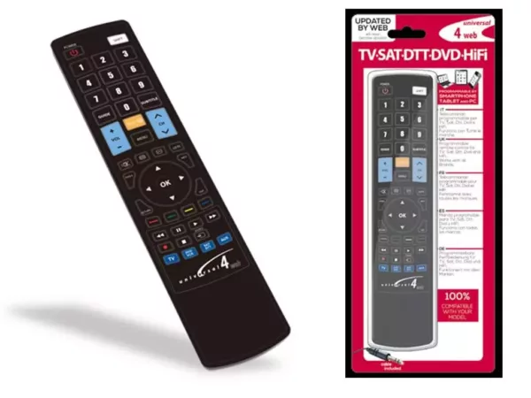 4-in-1 Universal IR Learning Remote Control for TV, Digital Receiver / Amplifier 3