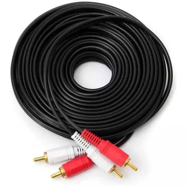 10 Meter 2 RCA to 2 RCA Cable for Audio (Red/White Connectors) 2