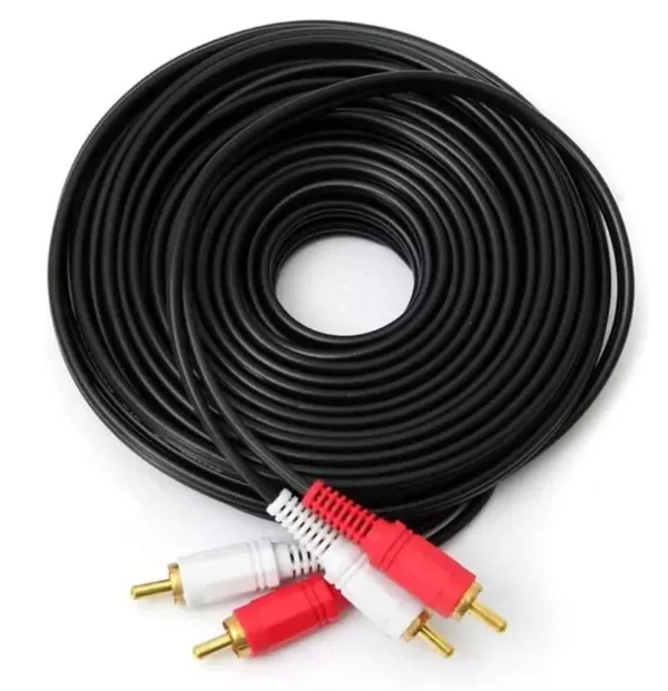 10 Meter 2 RCA to 2 RCA Cable for Audio (Red/White Connectors) 3