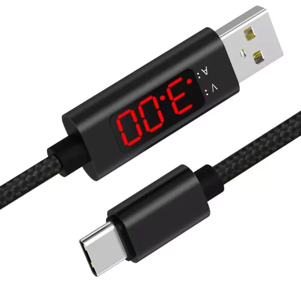 1 Meter USB Type C Charging Cable with Voltage Indicator | Fast Charging | SuperCharge 3